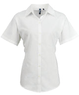Women's signature Oxford short sleeve shirt — White