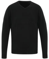 'Essential' acrylic v-neck sweater — Black
