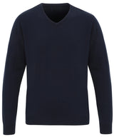 'Essential' acrylic v-neck sweater — Navy