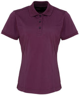 Women's Coolchecker® piqué polo — Aubergine