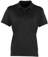 Women's Coolchecker® piqué polo — Black*