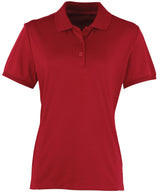 Women's Coolchecker® piqué polo — Burgundy