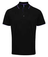 Contrast Coolchecker® polo — Black/Purple