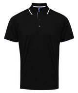 Contrast Coolchecker® polo — Black/White