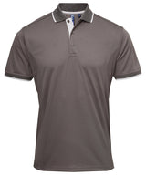 Contrast Coolchecker® polo — Dark Grey/Silver
