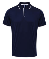 Contrast Coolchecker® polo — Navy/White