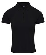 Women's Coolchecker® plus piqué polo — Black*
