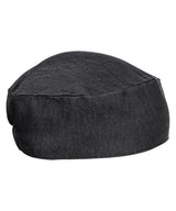 Chef's skull cap — Black Denim