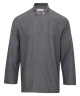 Denim chef's jacket — Grey Denim