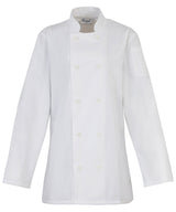 Women's long sleeve chef's jacket — White