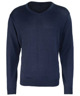 V-neck knitted sweater — Navy*