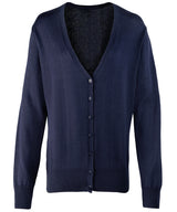 Women's button-through knitted cardigan — Navy