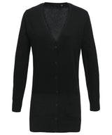 Women's longline knitted cardigan — Black