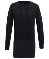 Women's longline knitted cardigan — Charcoal