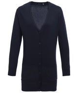 Women's longline knitted cardigan — Navy