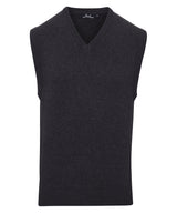 Sleeveless knitted sweater — Charcoal