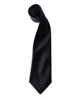 'Colours' satin tie — Black