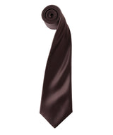 'Colours' satin tie — Brown