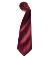 'Colours' satin tie — Burgundy