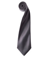'Colours' satin tie — Dark Grey