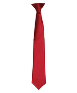 'Colours' satin clip tie — Burgundy