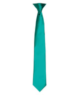 'Colours' satin clip tie — Emerald