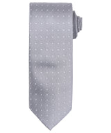 Micro dot tie — Silver/White