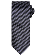 Double stripe tie — Black/Dark Grey