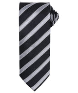 Waffle stripe tie — Black/Dark Grey