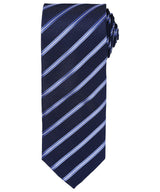 Sports stripe tie — Navy/Royal