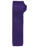 Slim knitted tie — Purple