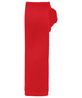 Slim knitted tie — Red