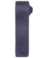 Slim knitted tie — Steel