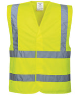 Hi-vis two-band-and-brace vest (C470) — Yellow