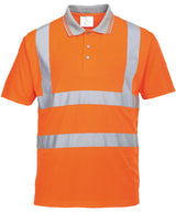 Hi-vis short sleeved polo (S477/RT22) — Orange