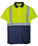 Two-tone polo (S479) — Yellow/Navy