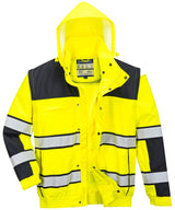 Hi-vis classic bomber jacket (C466) — Yellow/Black