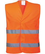 Hi-vis two-band vest (C474) — Orange