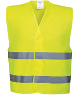 Hi-vis two-band vest (C474) — Yellow
