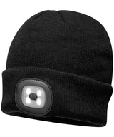 Beanie LED headlight USB rechargeable (B029) — Black
