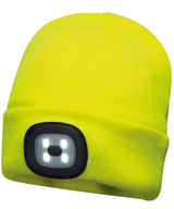 Beanie LED headlight USB rechargeable (B029) — Yellow
