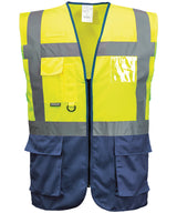 Hi-vis executive vest (S476) — Yellow/Navy