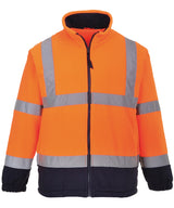 Hi-vis mesh-lined fleece (F300) — Orange/Navy