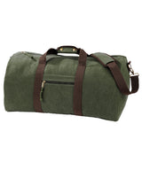 Vintage canvas holdall — Vintage Military Green