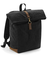 Heritage waxed canvas backpack — Black