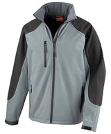 Hooded softshell jacket — Grey/Black