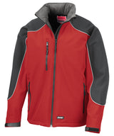 Hooded softshell jacket — Red/Black