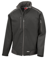 Ripstop softshell workwear jacket — Black/Black