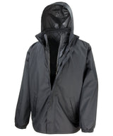 Core 3-in-1 jacket with quilted bodywarmer — Black