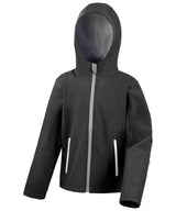 Core junior TX performance hooded softshell jacket — Black/Grey